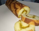 Foto langkah ke 9 dari resep Bolu gulung motif.