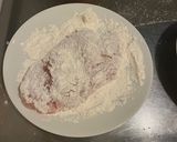A picture of step 6 of Chicken Parm 🍗🥫🧀.