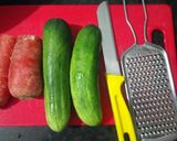 A picture of step 1 of Cucumber Pancakes.