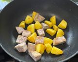 A picture of step 1 of Vegetable and Mushroom Curry.