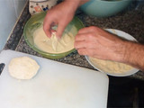 Arroz de grelos com panados de beringela