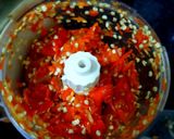 A picture of step 2 of Red chilli pickle.