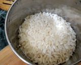 A picture of step 1 of Ghee pongal/ven pongal.
