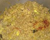 A picture of step 2 of Qeema Alo.