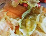 A picture of step 6 of Tri-Color Bell Pepper Cabbage Jhol Momos.
