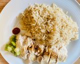 A picture of step 8 of Hainanese Chicken rice.