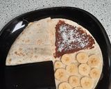 Une image de l'étape 3 de Wrap gourmand au chocolat et a la banane.