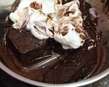 A picture of step 8 of Decedent cake.