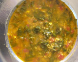 A picture of step 3 of Spinach dal.