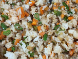Arroz chino con camarones