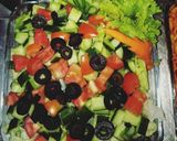 A picture of step 3 of Cucumber Tomato & Olive Salad.