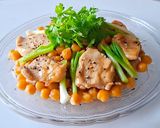 Hình bước làm 4 của món Ức Gà xào đậu gà (chickpeas)