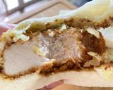 A picture of step 7 of Katsu sando.