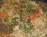 A picture of step 3 of Chicken veg roll samsoy filling.