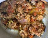 A picture of step 2 of Kareley Gosht.