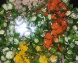 A picture of step 4 of Masala Bhindi.