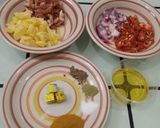 A picture of step 2 of Arabian Khubz with beef and potato soup.
