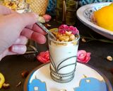 Une image de l'étape 14 de Verrines de pommes caramélisées, mousse au citron express et noisettes grillées🍎🍋🌰.