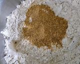 A picture of step 1 of Millets Masala Mint Roti.