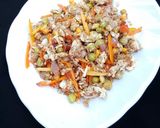 A picture of step 4 of Scrambled egg with veggies.