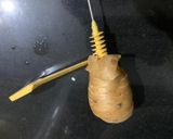 A picture of step 3 of Potato spirals.