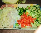 A picture of step 2 of Potato vegetables chaat.