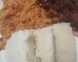 A picture of step 4 of Ugali, cabbage and wet fry beef.