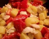 A picture of step 5 of Chicken Campagnola.