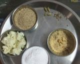 A picture of step 1 of White til ka laddu.