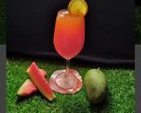 A picture of step 3 of Mango sunset mocktail.