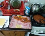 Foto del paso 3 de la receta: Lasaña de jamón y queso con salsa mixta