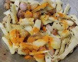 A picture of step 3 of Arrowroot and Shallot Fry.
