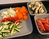 Foto del paso 2 de la receta: Pollo con berenjenas en salsa de tomates y verduras