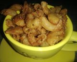 A picture of step 2 of Kurkure Macaroni.