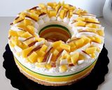 Foto del passaggio 30 della ricetta Tarte alla panna cotta al cocco, mousse di mango e gelee al lime