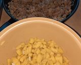 Papikám rétese (spenotós fetás túrós, darált húsos krumplis) recept fázis 2 fotója