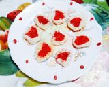 A picture of step 7 of Yummy Tasty vanilla heart cookies.