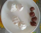 A picture of step 2 of Chocolate Rasgolla.