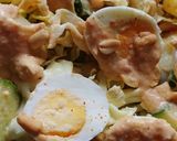 A picture of step 3 of Gado Gado Indonesian style salad.