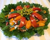 Une image de l'étape 16 de Salade de brede mafane au céleri,carottes,pois chiches, tomates et oignon.
