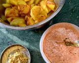 A picture of step 2 of Rasila Dahi Aloo.
