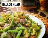 Foto langkah ke 5 dari resep Terong Udang Buncis Balado Hijau.