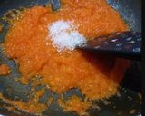 A picture of step 3 of Sweet papaya burfi laddu.