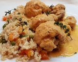 A picture of step 6 of Lemon Chicken Drumsticks with Brown Rice & Vegetables.