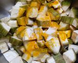 A picture of step 2 of Raw banana masala.