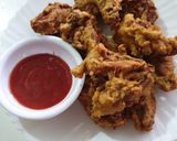 A picture of step 2 of Chicken wings pakore.