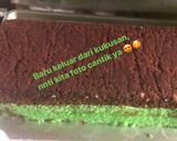 Foto langkah ke 7 dari resep Brownies kukus coklat pandan.