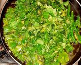 A picture of step 1 of Methi sabzi.