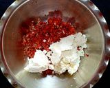 A picture of step 3 of Cottage cheese mixed veggies popcorns.