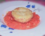 A picture of step 5 of Deep fried yogart cake with pizza red sauce🍝melt in mouth😋.